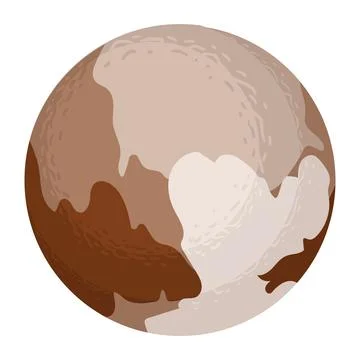 Pluto planet space outer Stock Illustration