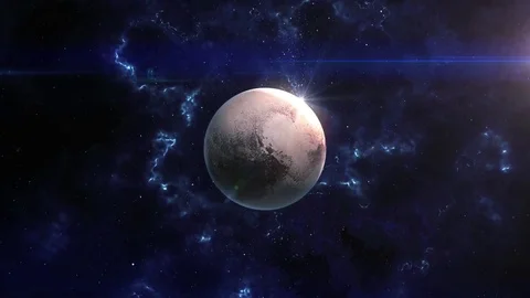 Pluto Reveal in Space Stock Footage 85059893