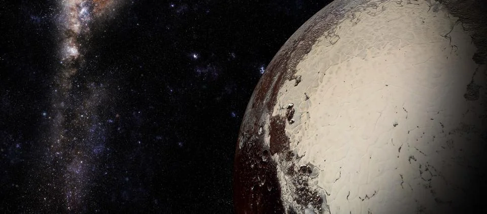 The Pluto shot from space Stock Illustration