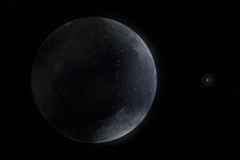 Pluto, sun and stars Stock Illustration