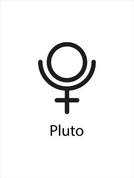 Pluto Symbol of Planets Stock Illustration