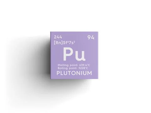 Plutonium. Actinoids. Chemical Element of Mendeleev's Periodic Table. Stock Illustration