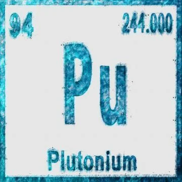 Plutonium Chemical Element Blue on White Stock Illustration