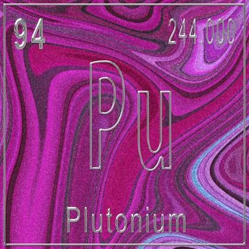 Plutonium chemical element, Sign with atomic number and atomic weight Illustrazione stock
