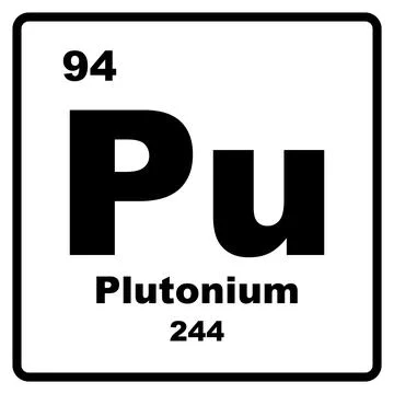 Plutonium element icon Stock Illustration
