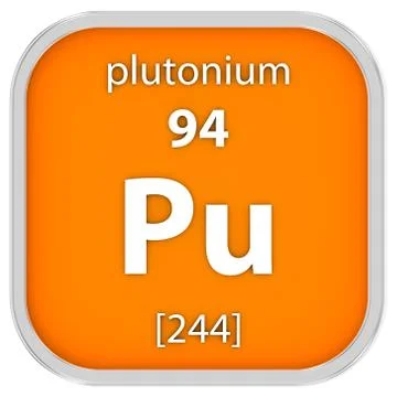 Plutonium material sign Stock Photos