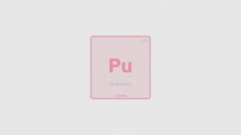Plutonium Pu Periodic Table Element Tile Labeled Animation Video Overlay Alpha 4 動画素材 339364908