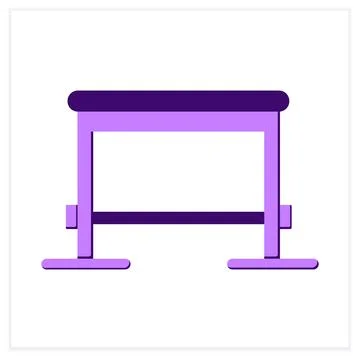 Plyo box flat icon Stock Illustration