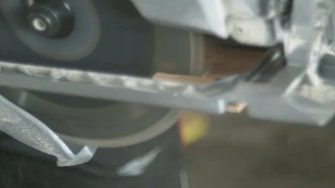 Plywood cutting process close up Stock Footage 122654100