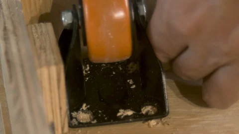 Plywood Drilling process close up Stock Footage 122653722