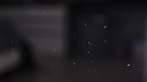 PM 2.5 and other dust in dark bedroom Stock Footage 102187056
