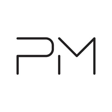 Pm initial letter vector logo icon Illustrazione stock