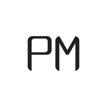 Pm initial letter vector logo icon Stock Illustration