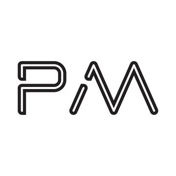 Pm initial letter vector logo icon Stock-Illustration