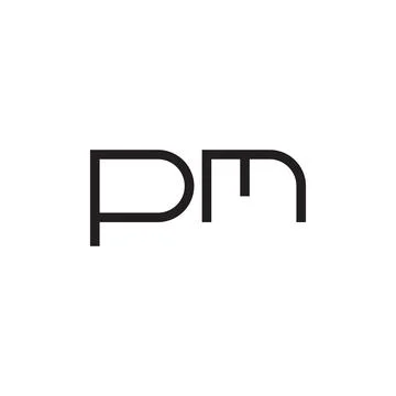 Pm initial letter vector logo Illustrazione stock