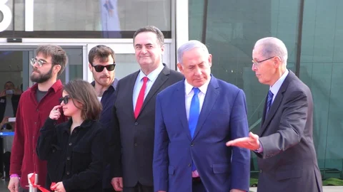 PM Netanyahu  inaugurating the new Ramon Airport Видео 101767312