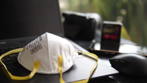 PM2.5 Dust Measuring Device: Danger Alert Notifications Stock Footage 268944428