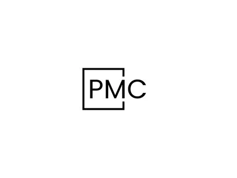 PMC letter initial logo design vector illustration Stock Illustration