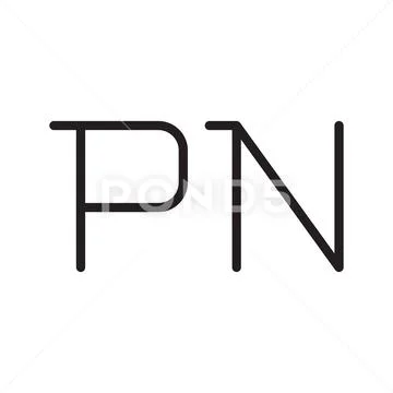 Pn initial letter vector logo icon 스톡 일러스트