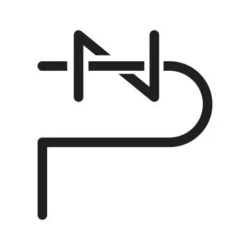 Pn initial letter vector logo Illustrazione stock