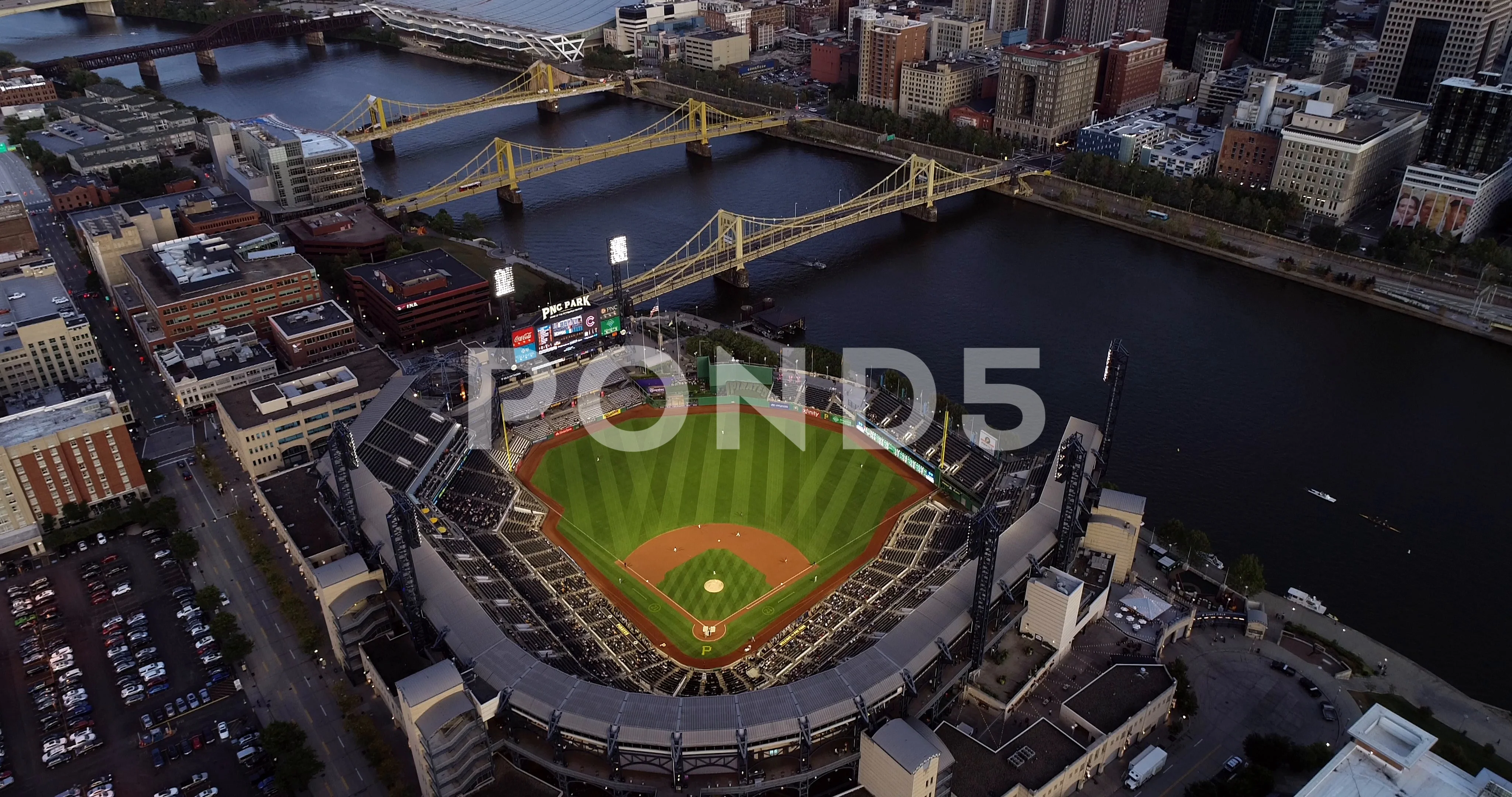 Aerial View of Pittsburgh, Pennsylvania. Daytime with PNC Park. Pittsburgh  Pirates Riverside Baseball Stadium with Classic Stock Video - Video of  landmark, modern: 171002951