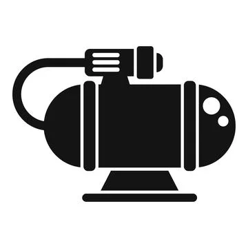 Pneumatic compressor icon simple vector. Pressure tank Ilustração Stock