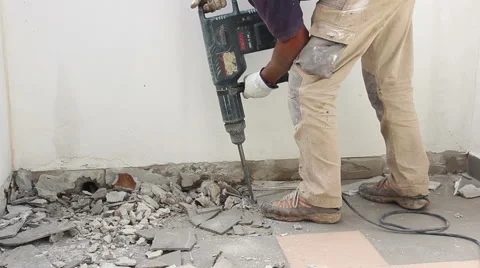 Pneumatic drill Video stock 46695788