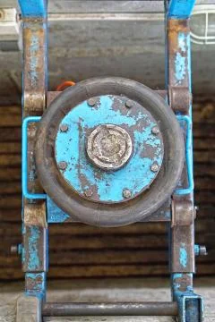 Pneumatic garage jack Stock Photos
