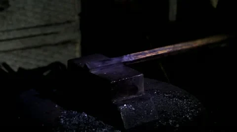 Pneumatic hammer, forge Video stock 11410248