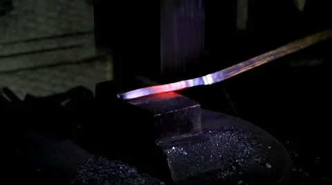 Pneumatic hammer, forge Stock Footage 11410254