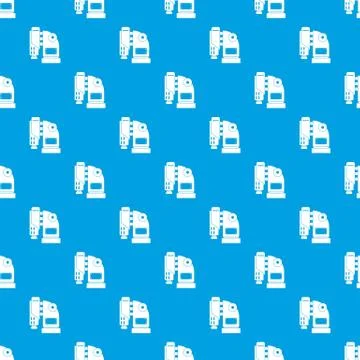 Pneumatic hammer machine pattern seamless blue Illustrazione stock