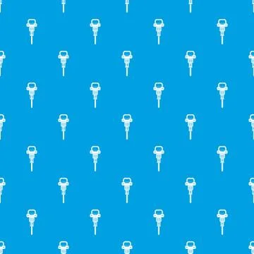 Pneumatic hammer pattern seamless blue Illustrazione stock