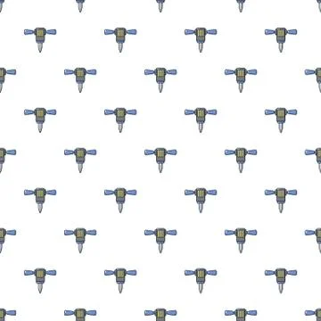 Pneumatic hammer pattern seamless Stock Illustration
