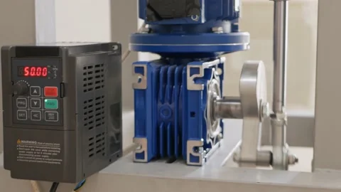 Pneumatic motor rotates piston, mechanical machine. Stock Footage 204970288