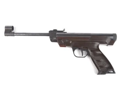 Pneumatic pistol isolated Stock Photos