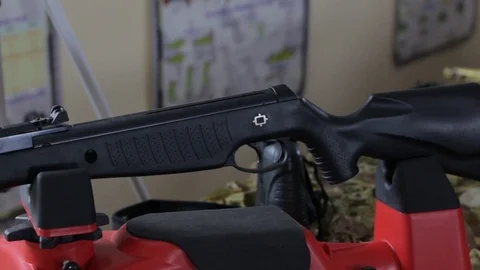 The Pneumatic Rifle Closeup Stock Footage 101349173