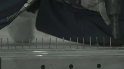 Pneumatic Rivet. Medium shot 動画素材 33444369