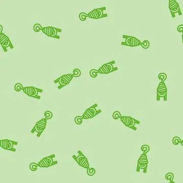 Pneumatic roller construction vehicle line vector seamless pattern Illustrazione stock