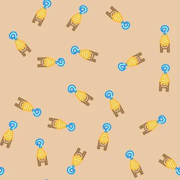 Pneumatic roller construction vehicle vector seamless pattern 스톡 일러스트