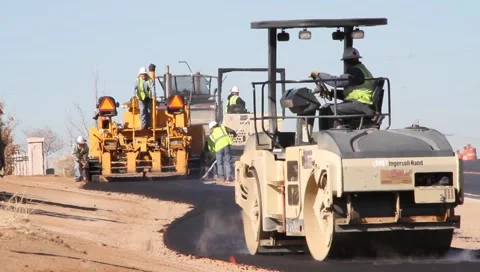 Pneumatic Steam Roller 4275 Stock Footage 1104651