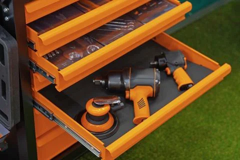 Pneumatic Tools Workshop Trolley Stock Photos