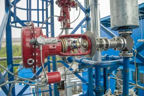 Pneumatic valve Stock Photos