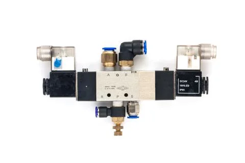 Pneumatic valves Stock Photos