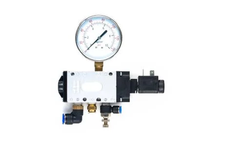 Pneumatic valves Stock Photos