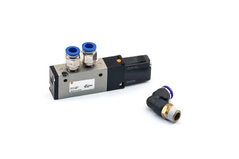Pneumatic valves Foto stock