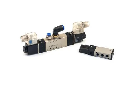 Pneumatic valves Stock Photos