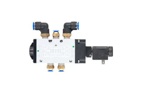Pneumatic valves Stock Photos