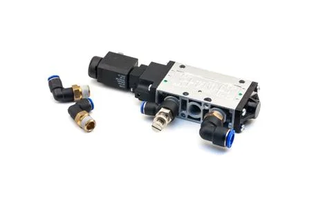 Pneumatic valves Stock Photos