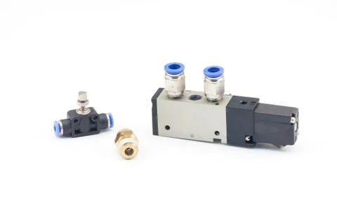 Pneumatic valves Stock Photos