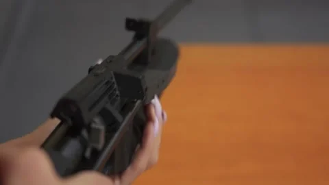 Pneumatic weapon Stock Footage 169659432